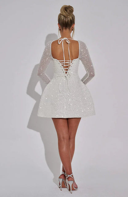 Women mini dress, side view