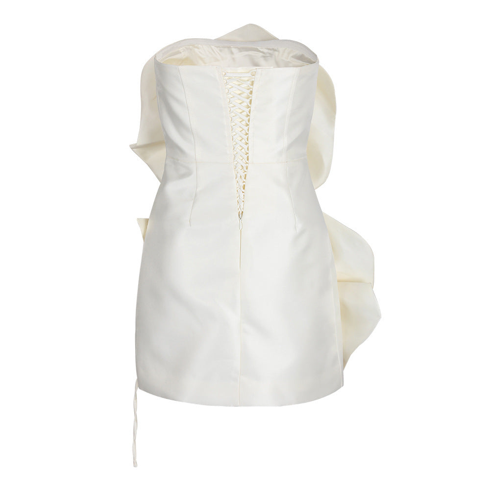 Anna Strapless Mini Dress in White