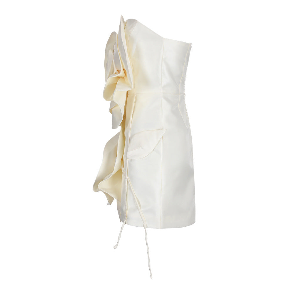 Anna Strapless Mini Dress in White