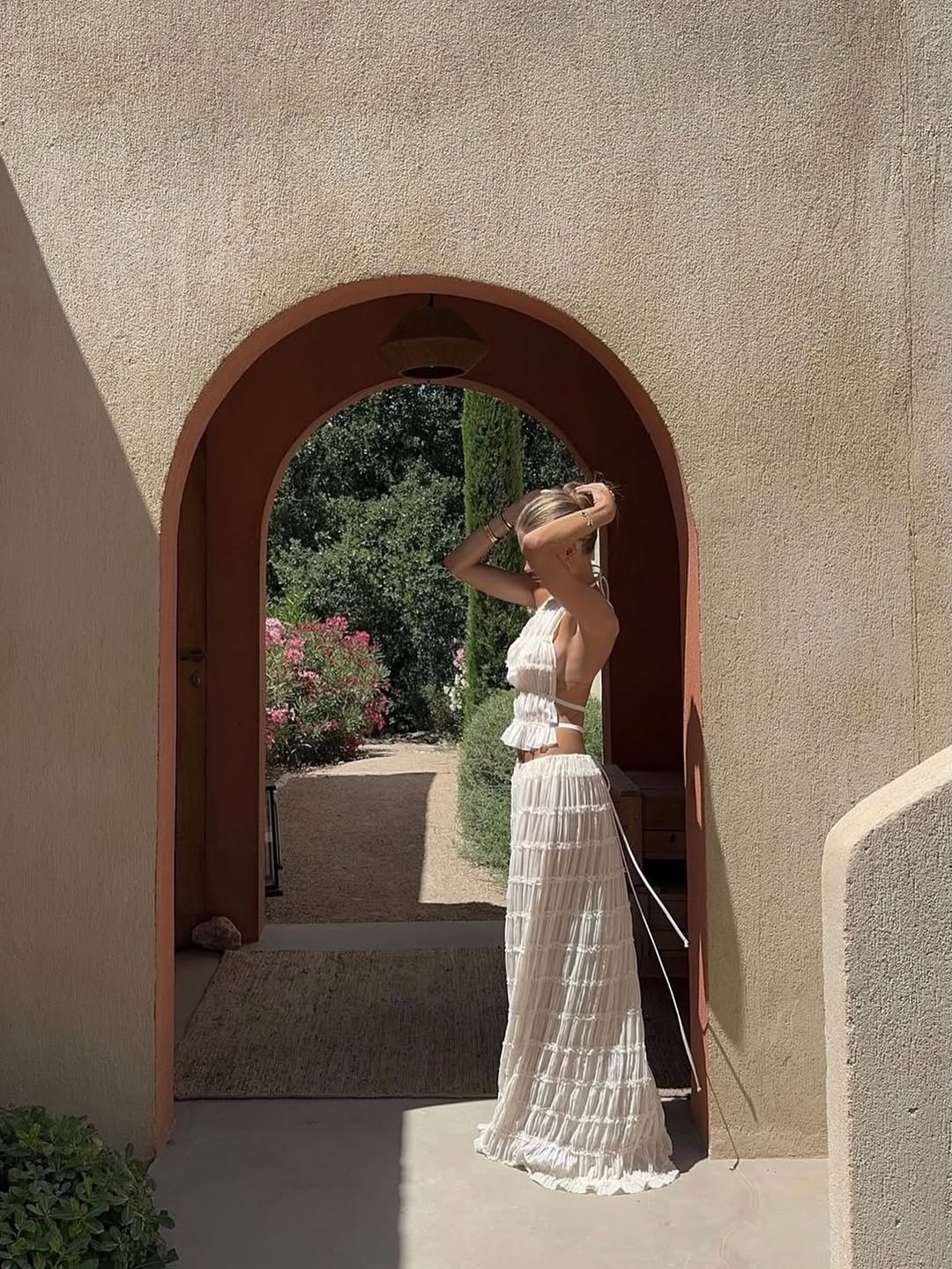 Araceli Bohemian Ruffle Set in Ivory