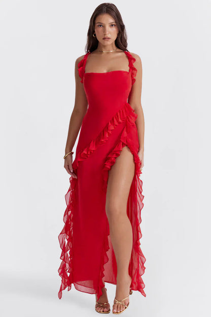Women maxi dress, back view