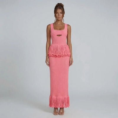 Arianna Fringe Maxi Dress