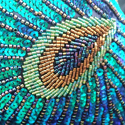 Astrid Sequin Glitter Clutch in Blue