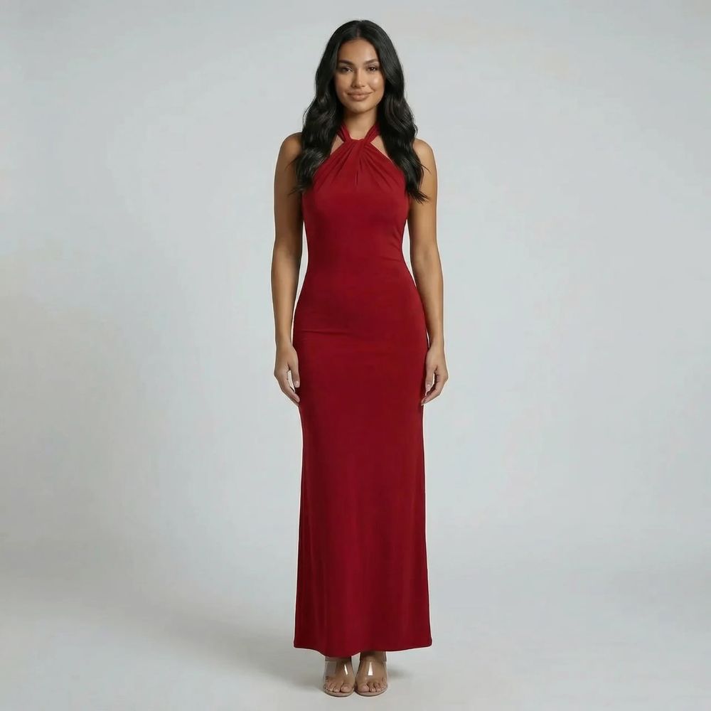 Athena Halter Maxi Dress