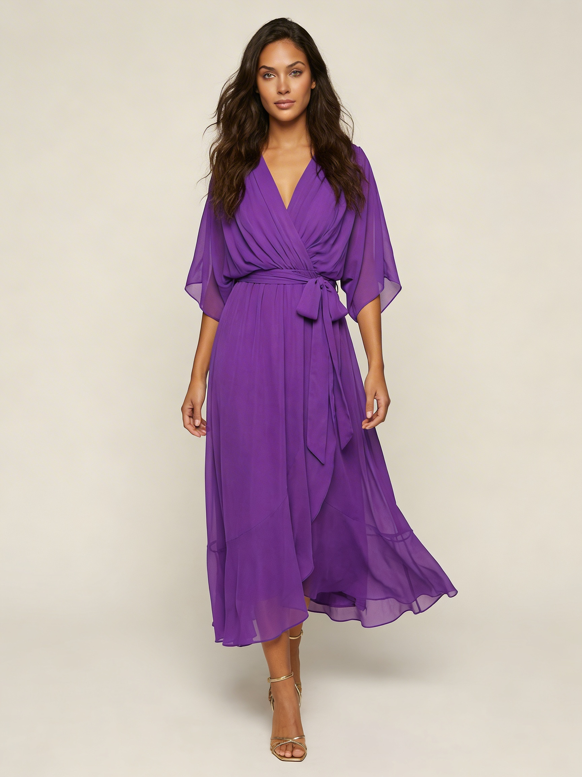 Aurelia Wrap Midi Dress