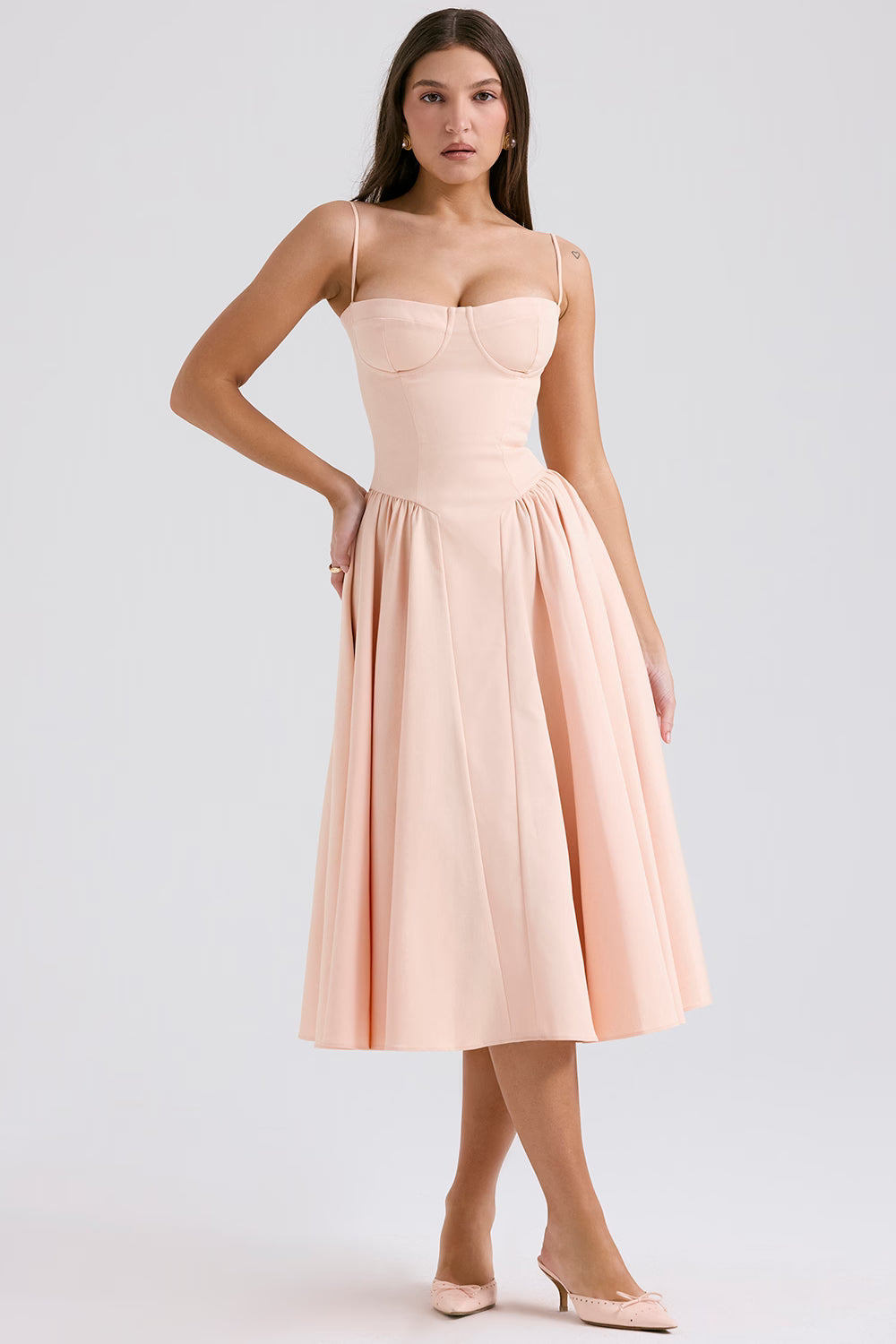 Bea Sweetheart Midi Dress