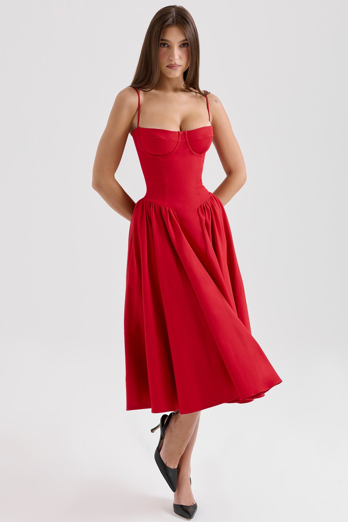 Bea Sweetheart Midi Dress
