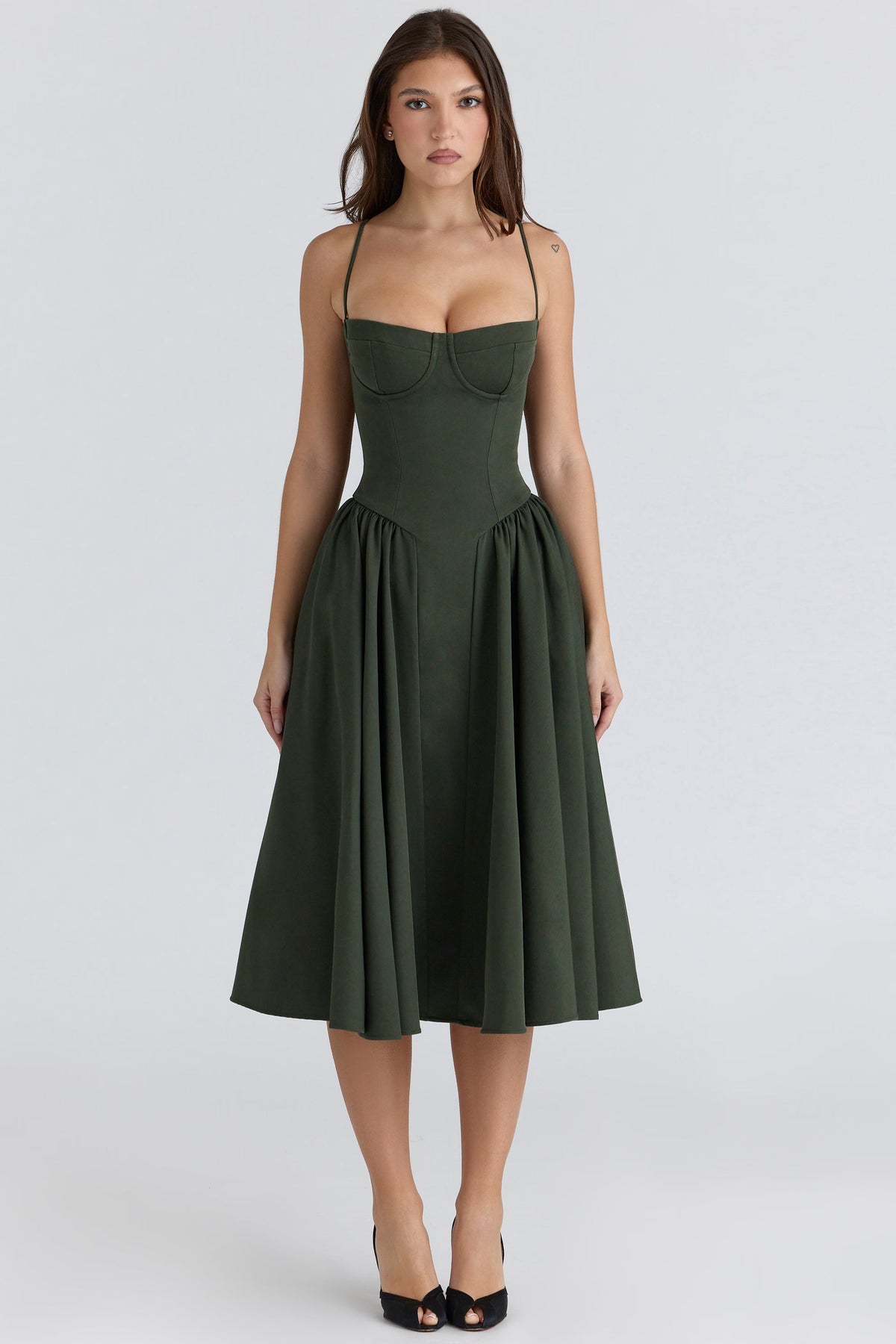 Bea Sweetheart Midi Dress