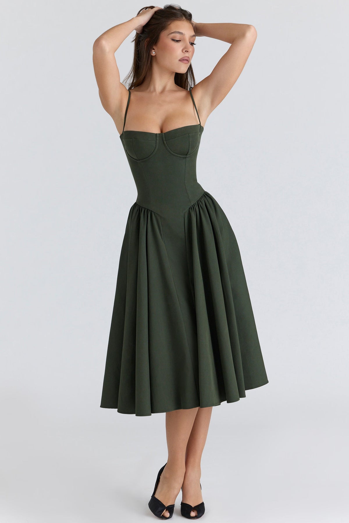 Bea Sweetheart Midi Dress