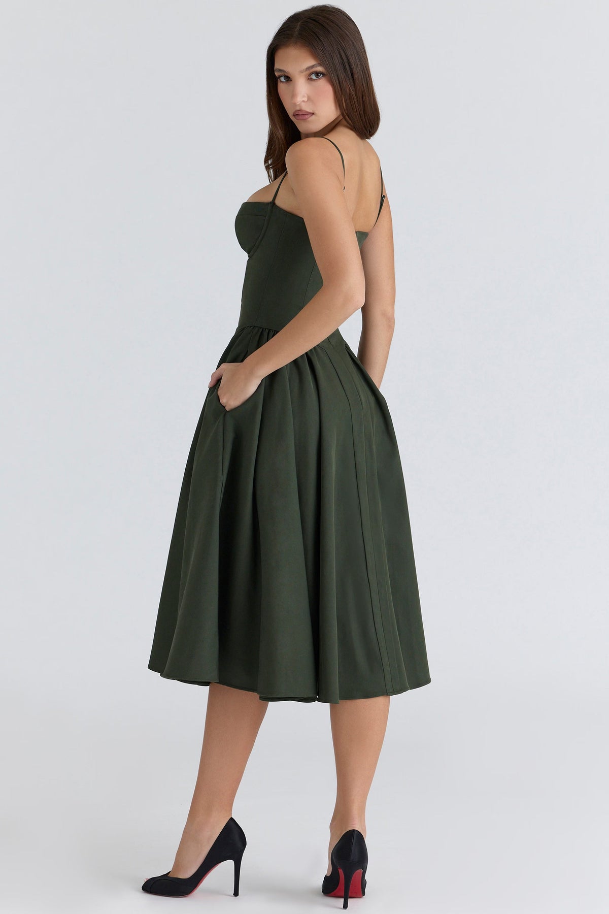 Bea Sweetheart Midi Dress