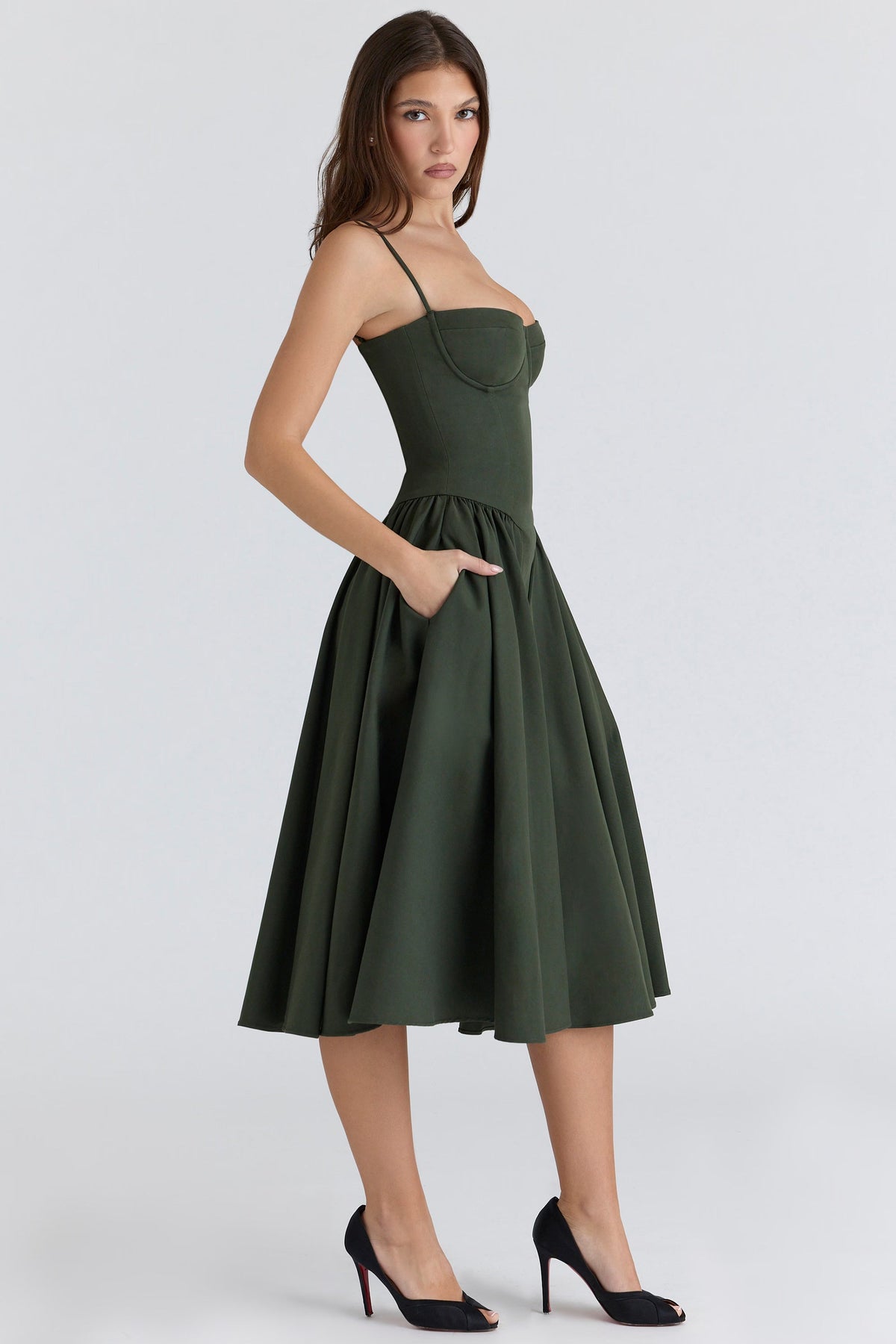 Bea Sweetheart Midi Dress