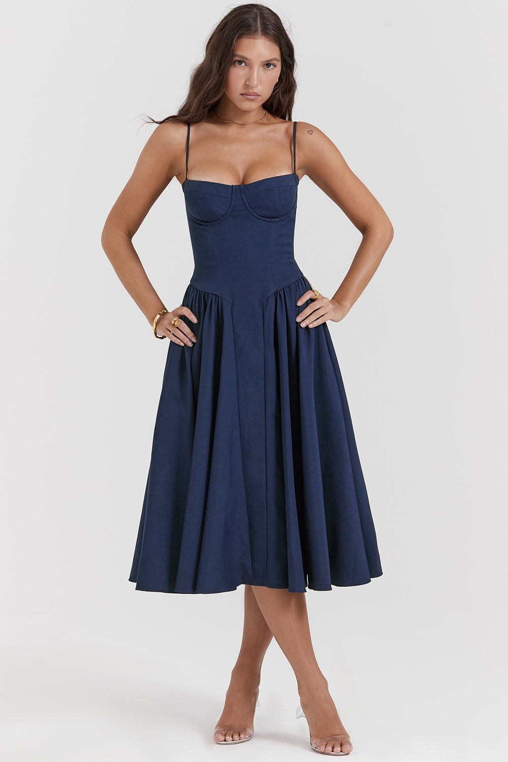Bea Sweetheart Midi Dress