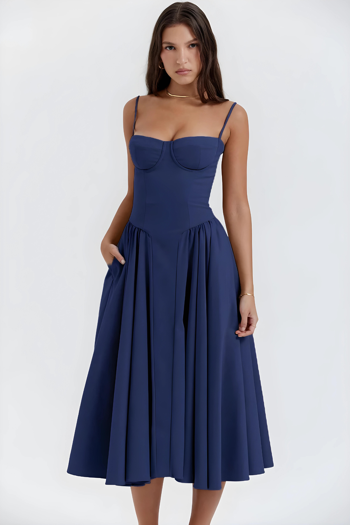 Bea Sweetheart Midi Dress