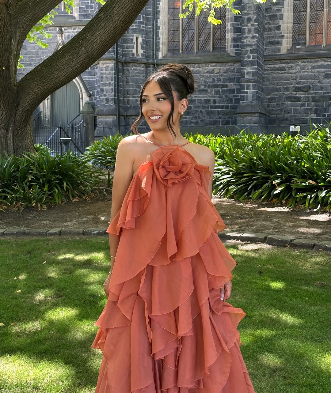 Bellina Sleeveless Maxi Dress in Orange