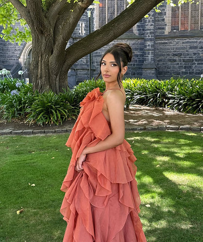 Bellina Sleeveless Maxi Dress in Orange