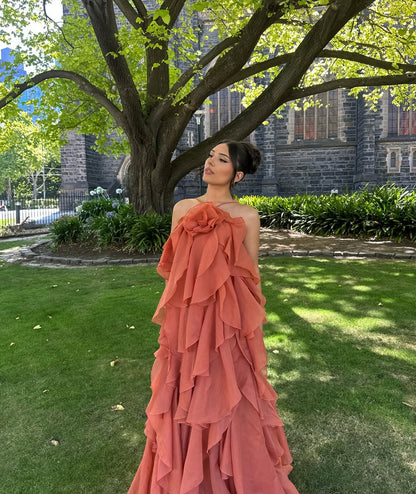 Bellina Sleeveless Maxi Dress in Orange