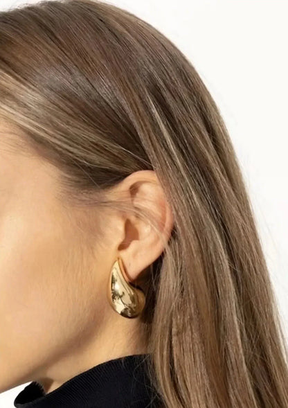 Brinley Teardrop-Design Earrings in Gold
