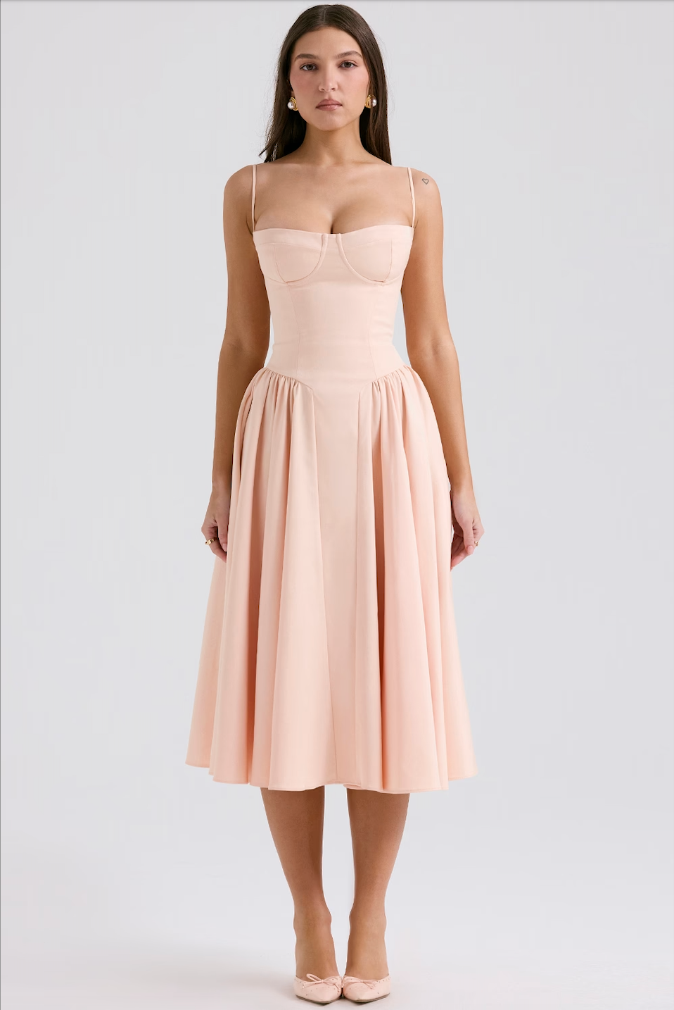 Calliope Sleeveless Midi Dress in Green