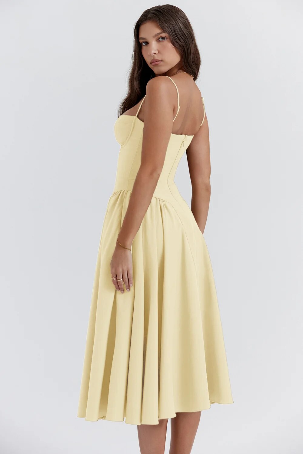Calliope Sleeveless Midi Dress in Green