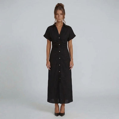 Cambria Ruched Midi Dress