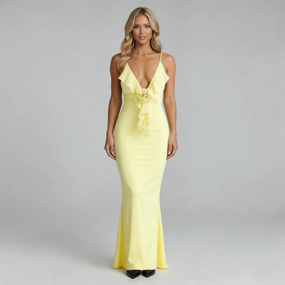 Cecelia Rosette Maxi Dress