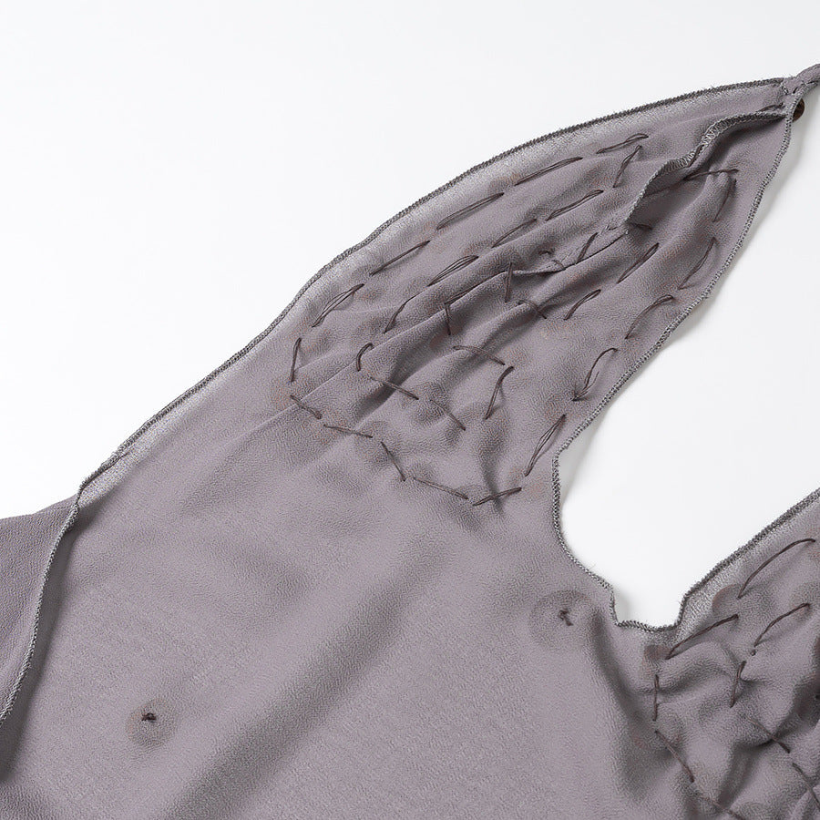 Cecilia Sequin Mini Dress in Gray