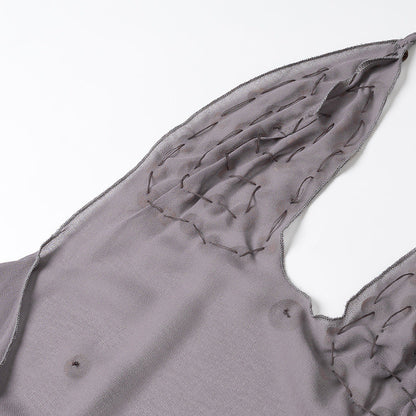Cecilia Sequin Mini Dress in Gray