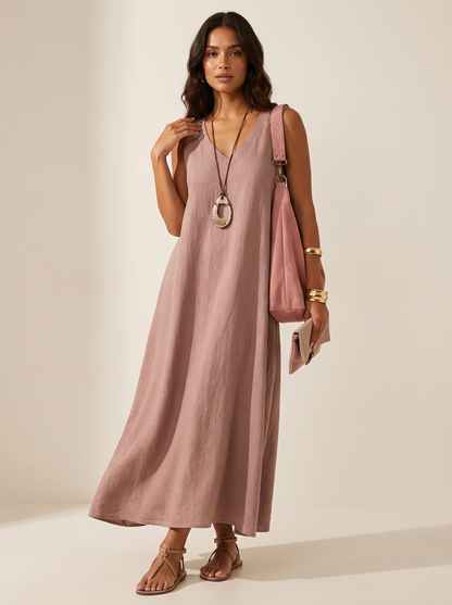 Celeste Slip Maxi Dress in Green