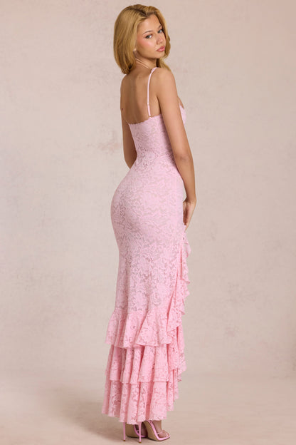 Celira Ruffle Maxi Dress in Multicolor