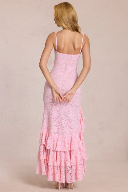Celira Ruffle Maxi Dress in Multicolor