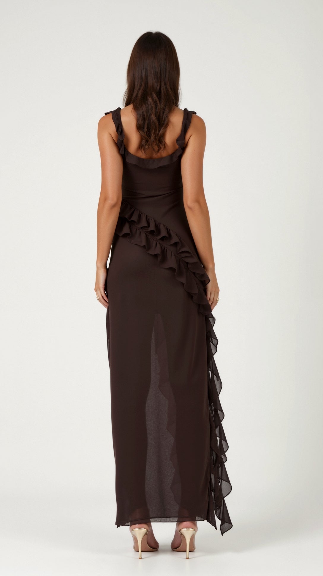 Claire Ruffle Maxi Dress