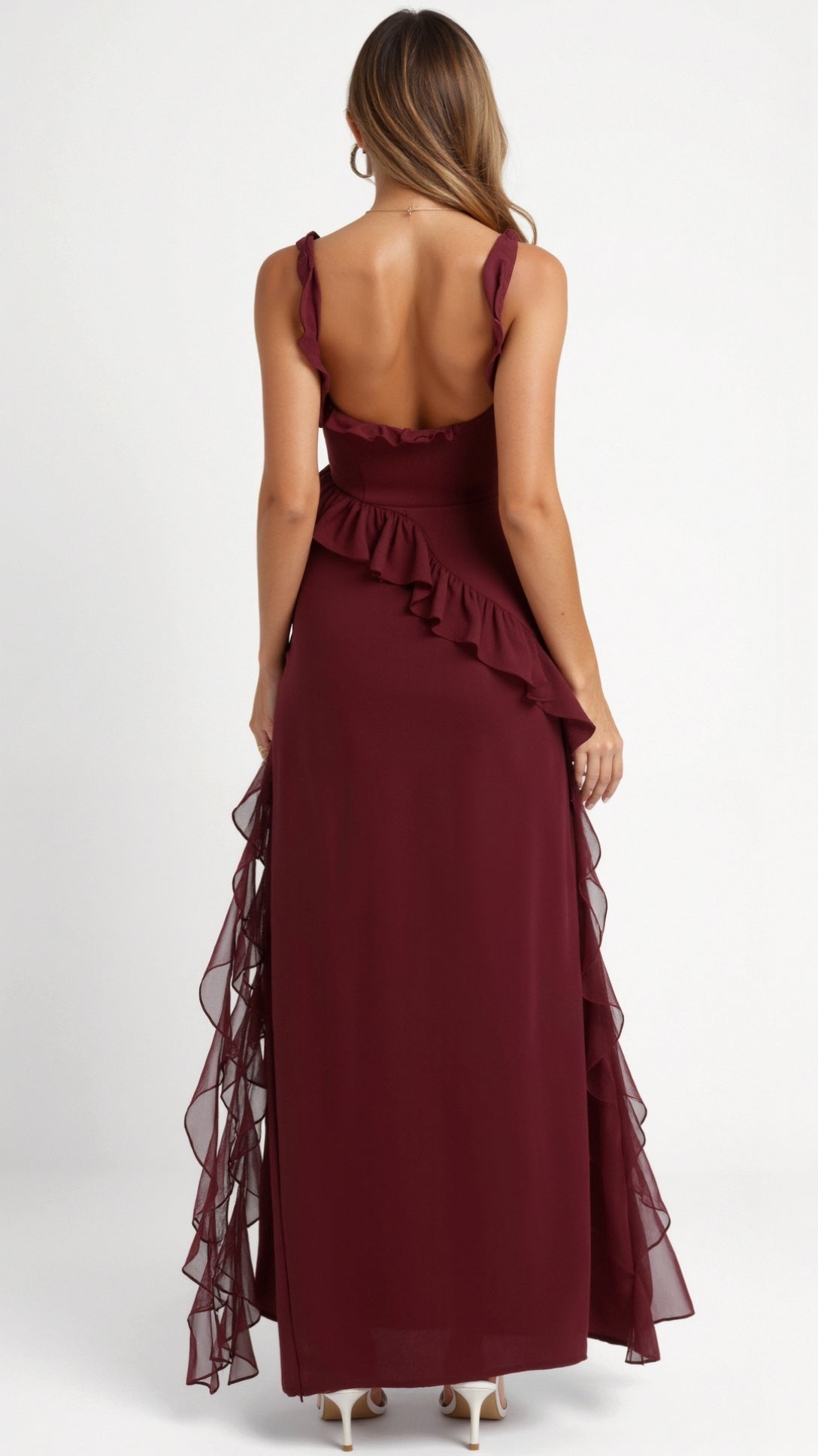 Claire Ruffle Maxi Dress