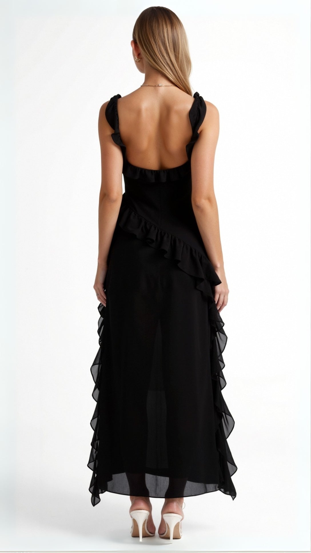 Claire Ruffle Maxi Dress