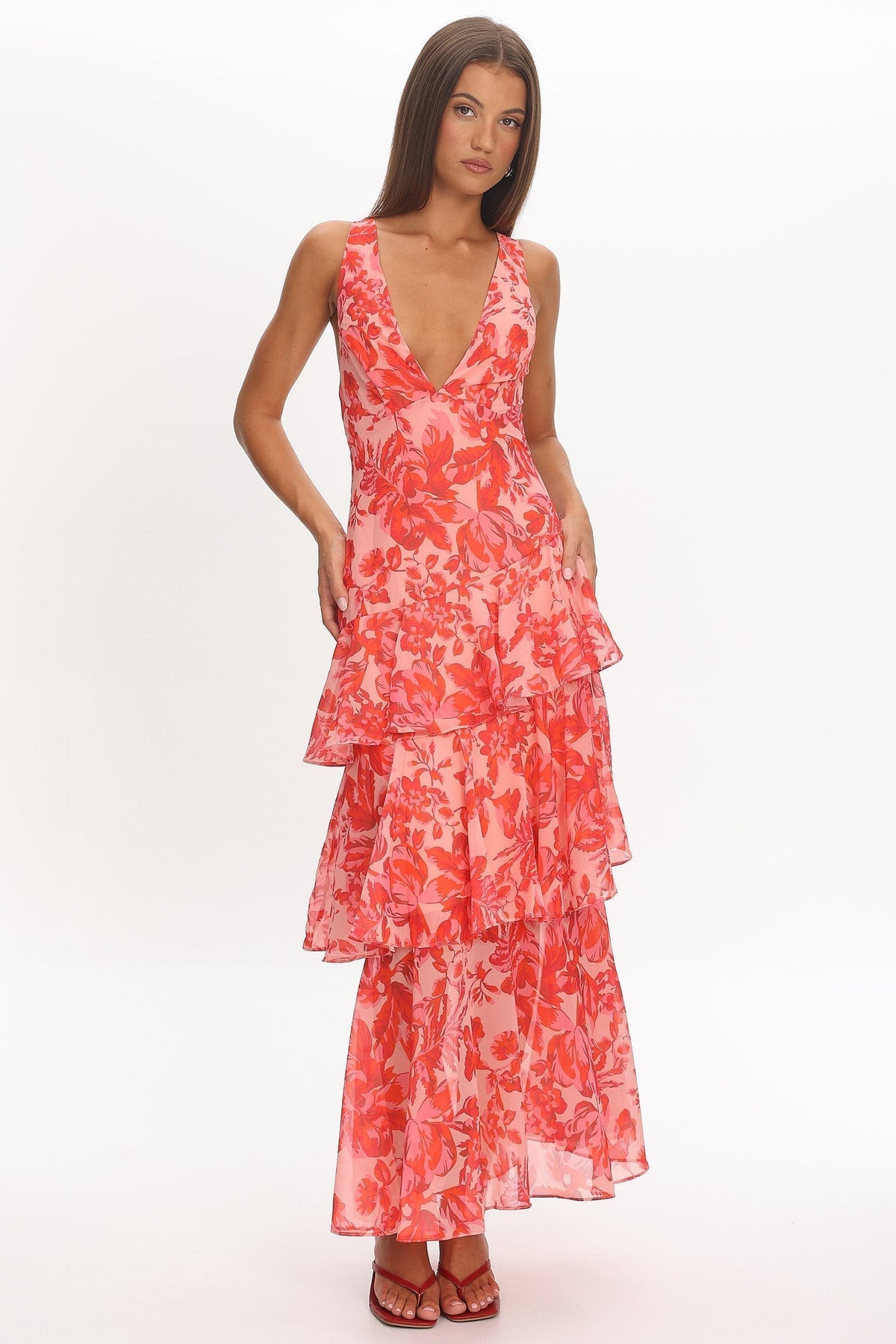 Clara V Neck Maxi Dress