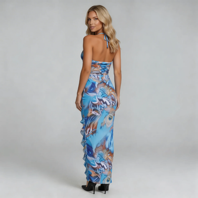 Cleo Feather Maxi Dress