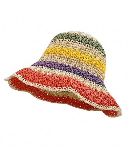 Dana Crochet Bucket Sunglasses in Multicolor
