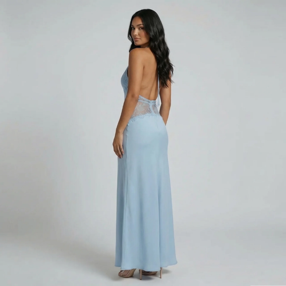 Selina Halter Lace Maxi Dress - product image 9