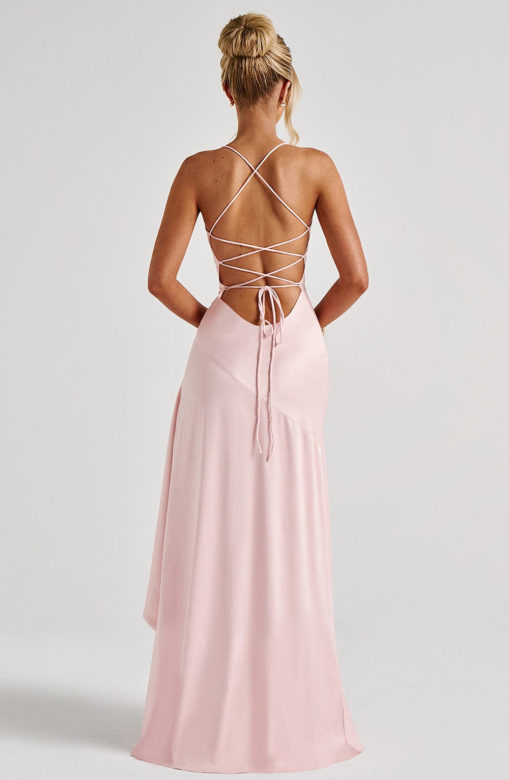Women cowl maxi dress, front view