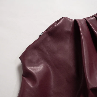 Donna Sleeveless Vegan Top in Burgundy