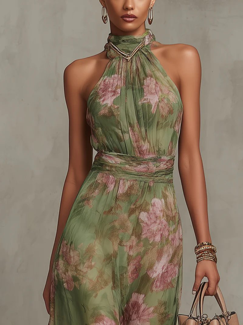 Elegance Halter Maxi Dress