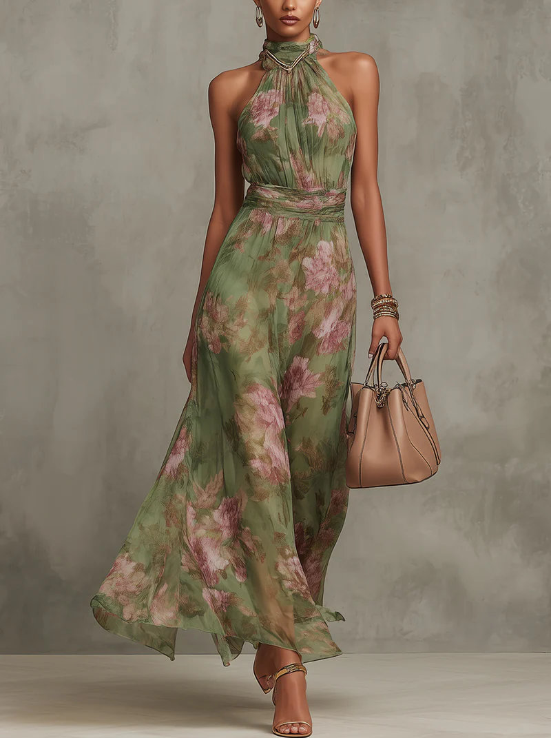 Elegance Halter Maxi Dress