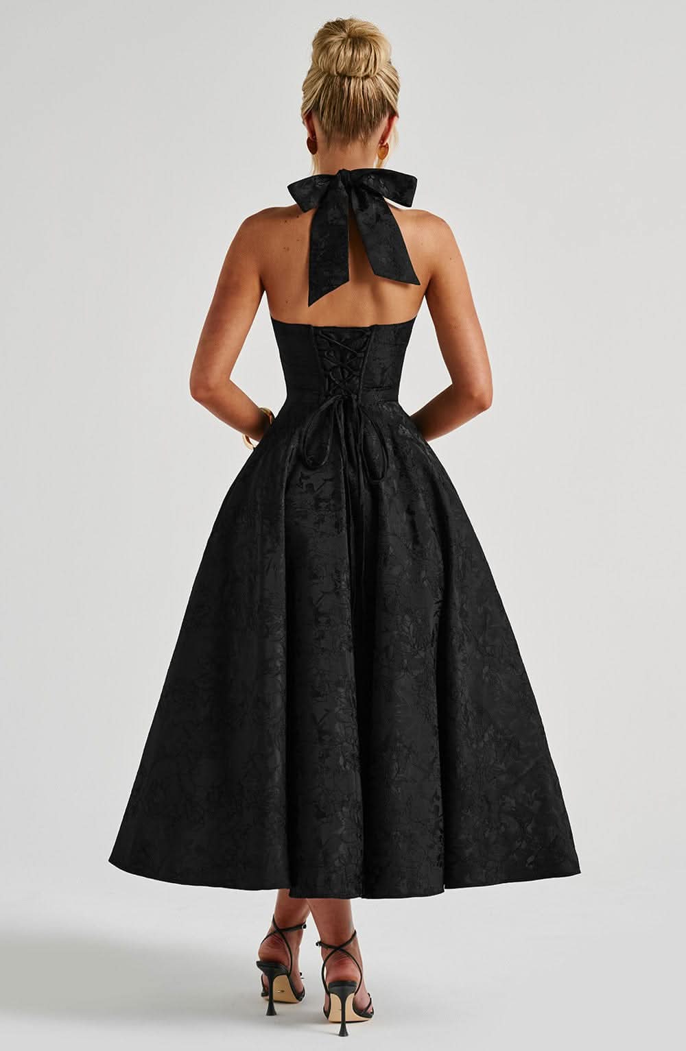 Elegance Halter Midi Dress