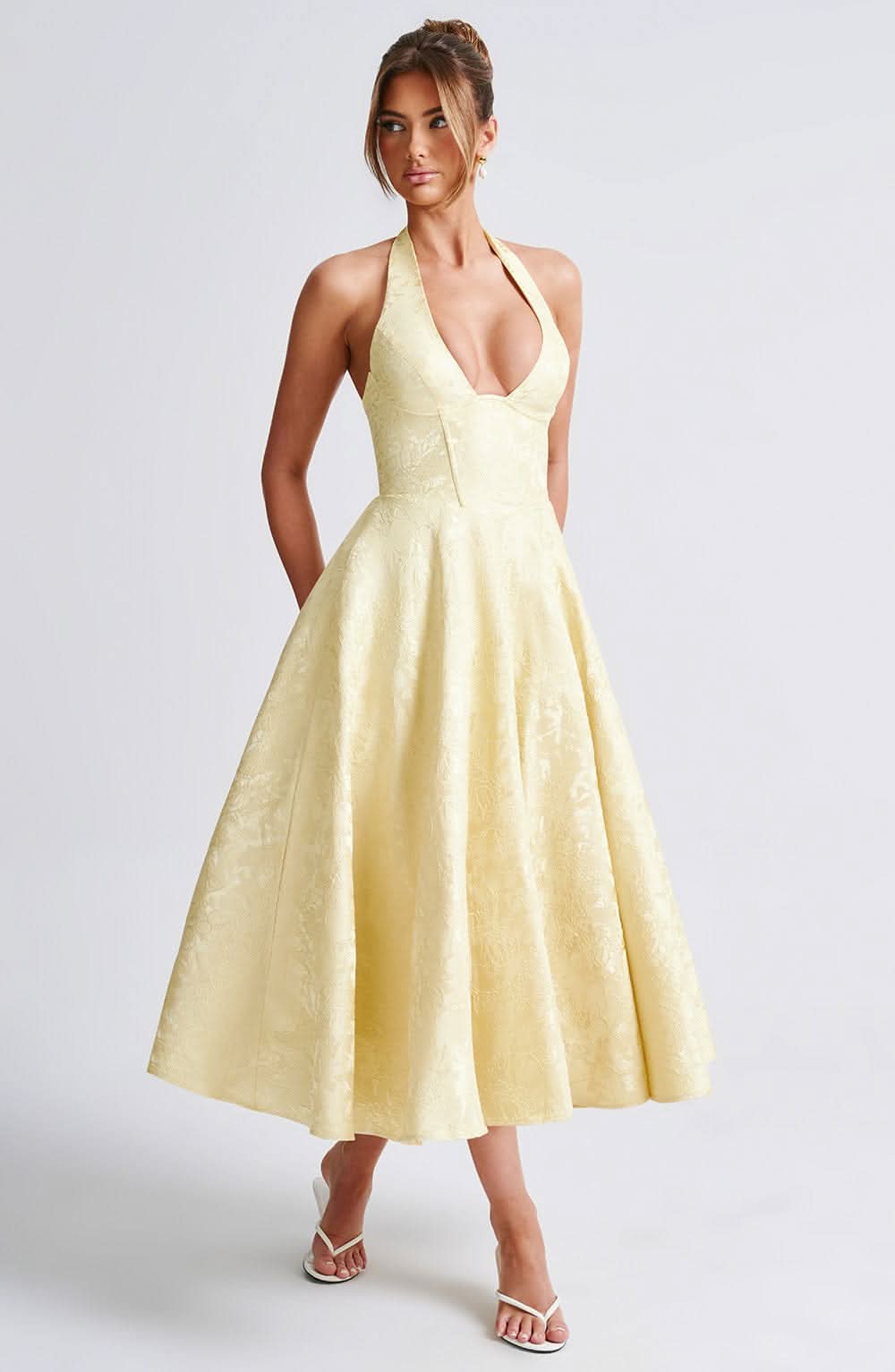 Elegance Halter Midi Dress