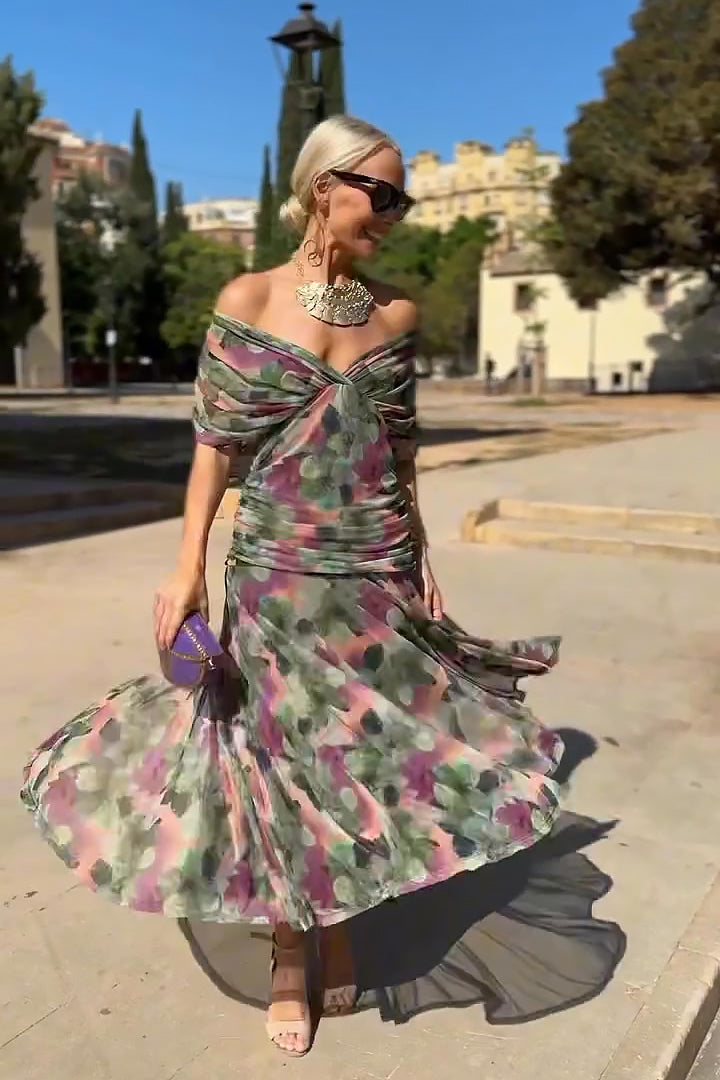 Elegance Off Shoulder Maxi Dress