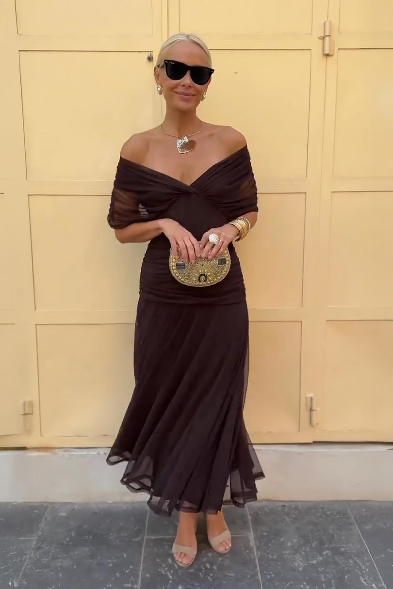 Elegance Off Shoulder Maxi Dress