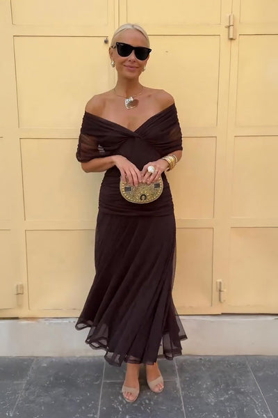 Elegance Off Shoulder Maxi Dress