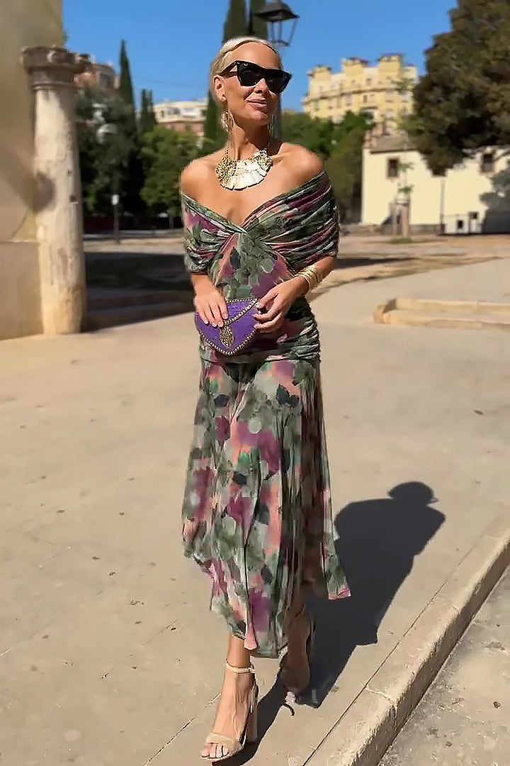 Elegance Off Shoulder Maxi Dress