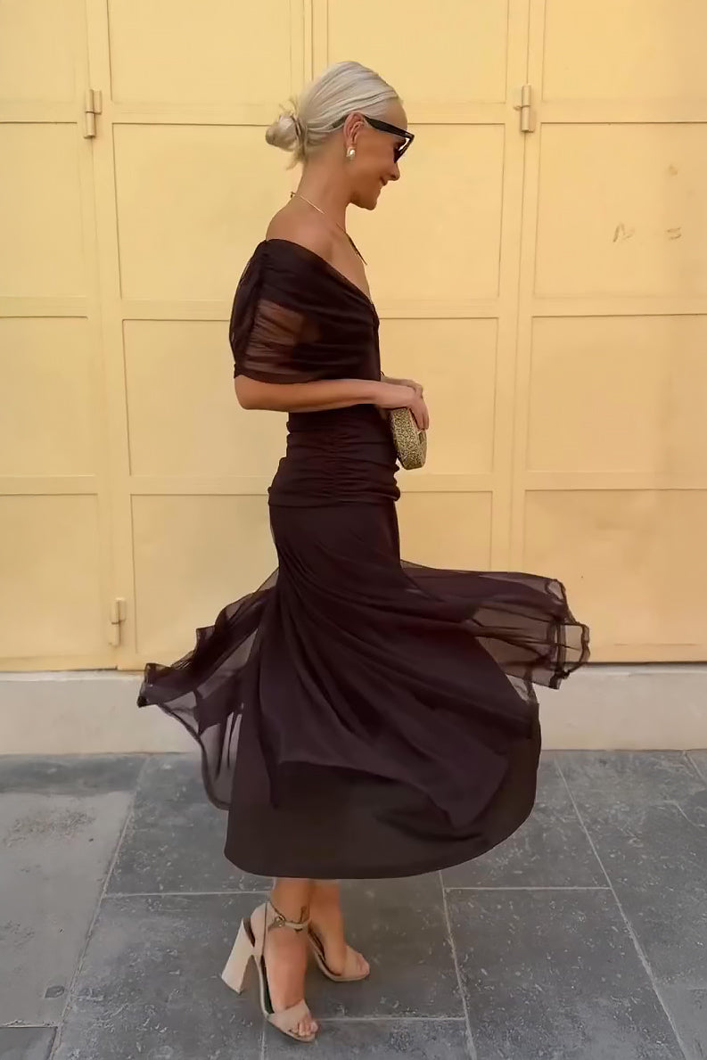 Elegance Off Shoulder Maxi Dress