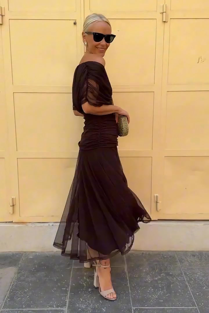 Elegance Off Shoulder Maxi Dress
