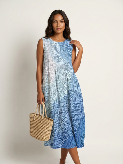 Elodie Tiered Midi Dress in Multicolor